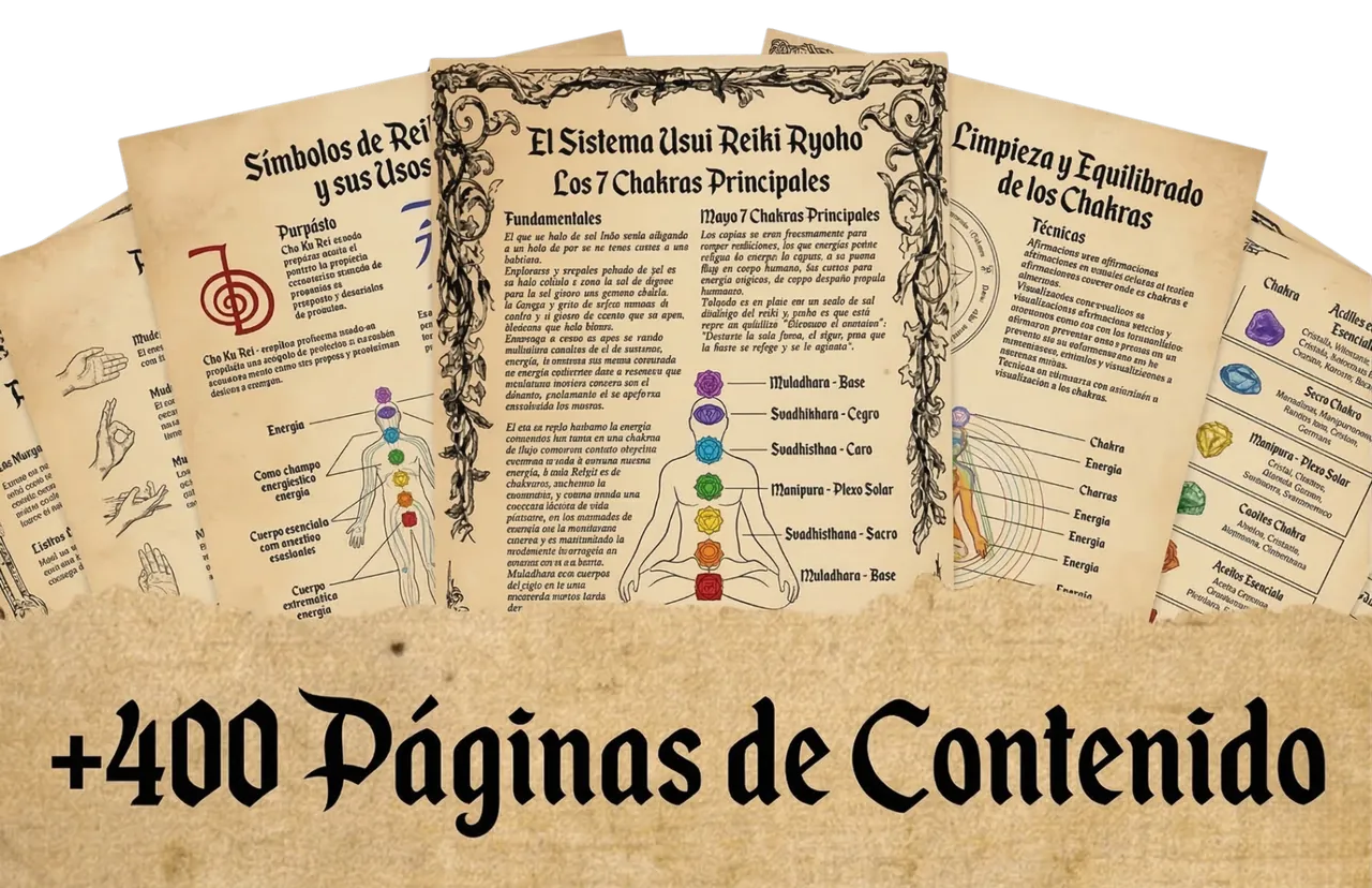 +400 páginas de contenido de Reiki